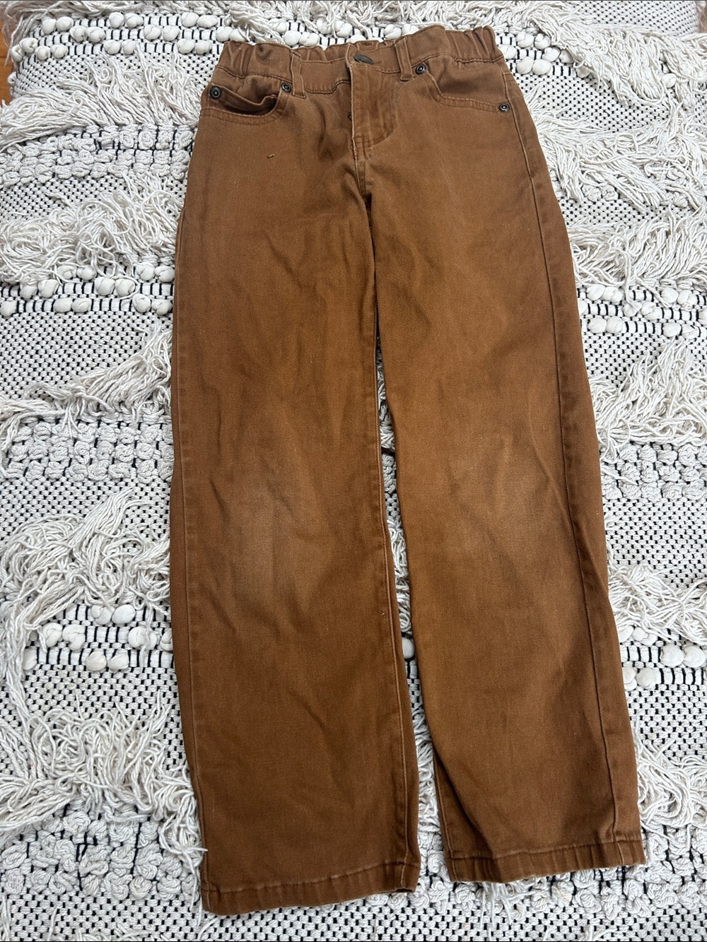 Janie and Jack Brown Straight-Leg Kids Casual Pants